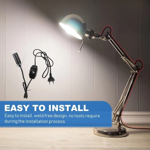 US AU UK EU a E14 E27 Cavo di alimentazione Base a vite Portalampada Lampada a sospensione a LED Testa con interruttore 303 Cavo di estensione 1,8 m Portalampada