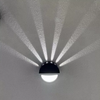 Lampada da parete moderna creativa rotonda a forma di stella, illuminazione per interni