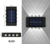 4LED 6LED 8LED 10LED 12LED 16LED su e giù applique da parete solare decorazione esterna giardino cortile casa applique da parete impermeabile