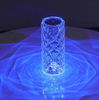 Lampada da scrivania romantica Lampada da scrivania per hotel Lampada da scrivania calda Touch Rose Lampada da tavolo con telecomando RGB Crystal Charge LED Strip Rose Lamp Lampada da notte romantica a 16 colori