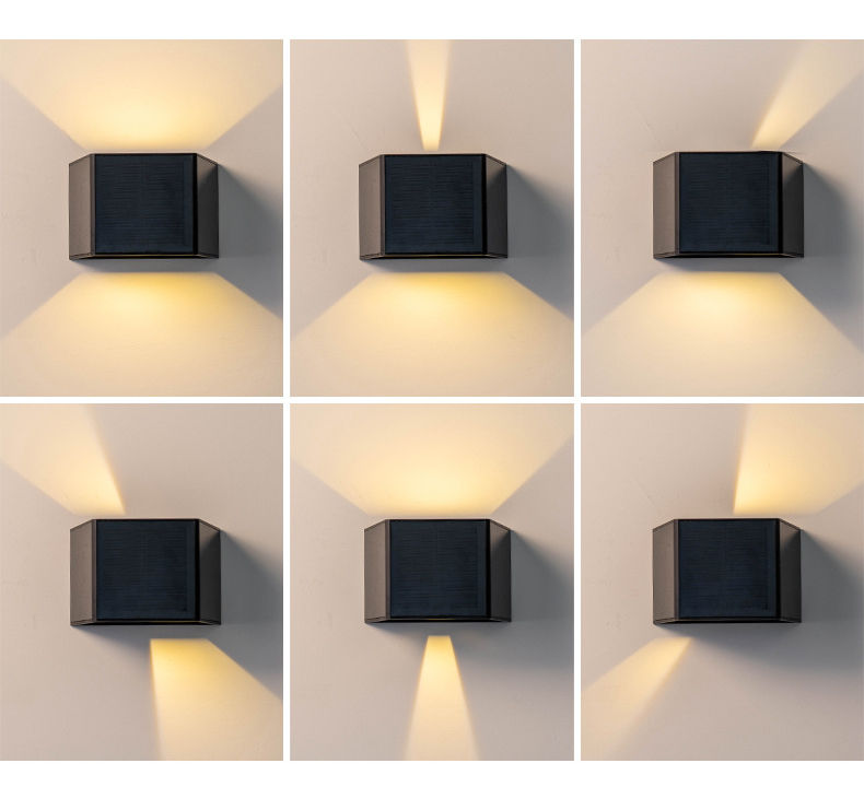 NUOVE applique da parete a energia solare per esterni, impermeabili, decorazione da parete, illuminazione a LED, lampada da portico a energia solare per villa, patio, giardino