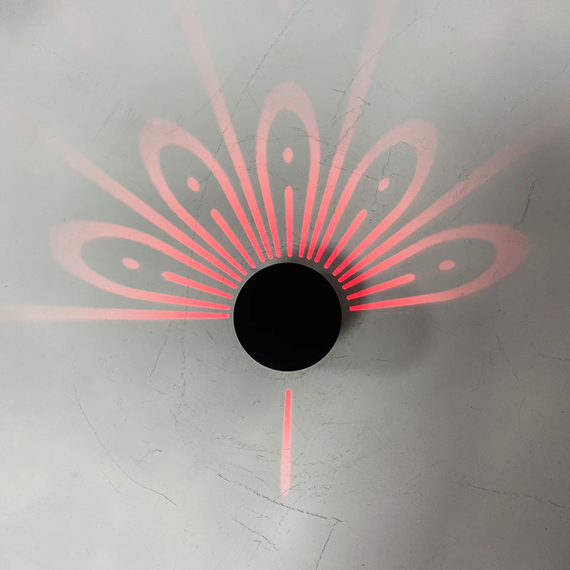 Creative Peacock Projection Lamp Remote Touch RGB Colorful Led Background Night Light Animal Wall Light Home Deco per camera da letto