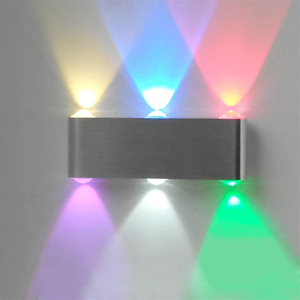 6W 8W RGB Forma rettangolare Decorazione di fascia alta per la lampada da parete per la casa Lampada da decorazione per hotel Up Down Lights