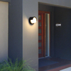 Lampada da parete a Led impermeabile Giardino Decorazione esterna Porta d'ingresso Illuminazione Sconce AC85-260V Apparecchio per paralume nero