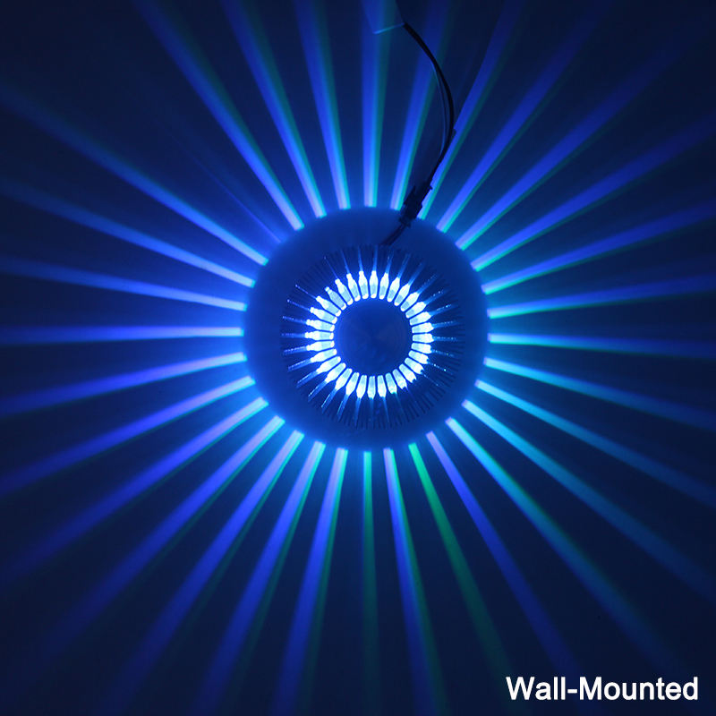 Plafoniera a LED 3W forma rotonda zucca AC85 ~ 265V Lampada da parete moderna per interni da bagno in alluminio RGB di alta qualità incorporata 220V