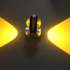 6W AC85-265V Design moderno Lampada da parete a doppio cristallo per interni su e giù per la decorazione dell'hotel Lampada da parete a LED per uso domestico