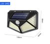 La migliore scala da giardino per esterni impermeabile IP67 energia solare 4 lati illuminazione lampada da parete sensore di movimento a LED luce solare a LED