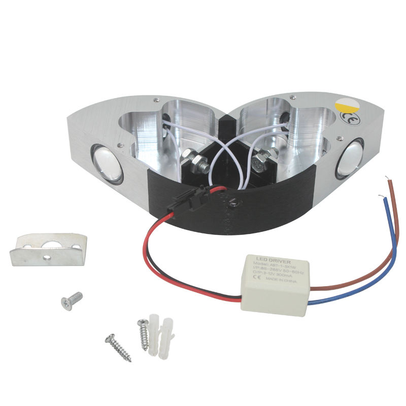 Lampada da parete a LED da 4W Applique Illuminazione colorata Lampada da parete per interni a parete per l'illuminazione domestica del soggiorno del bagno del soppalco 