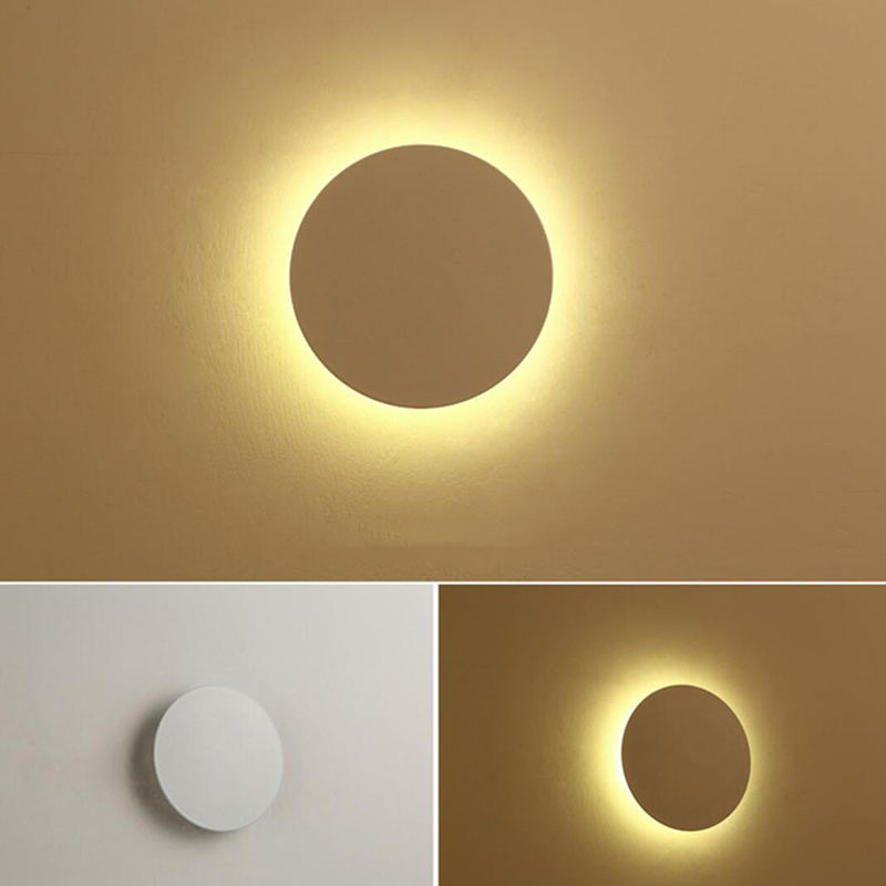 Lampada da parete per interni a LED Forma rotonda Corridoio Luce per esterni Corridoio per balcone Corridoio in alluminio per piccole lampade da comodino