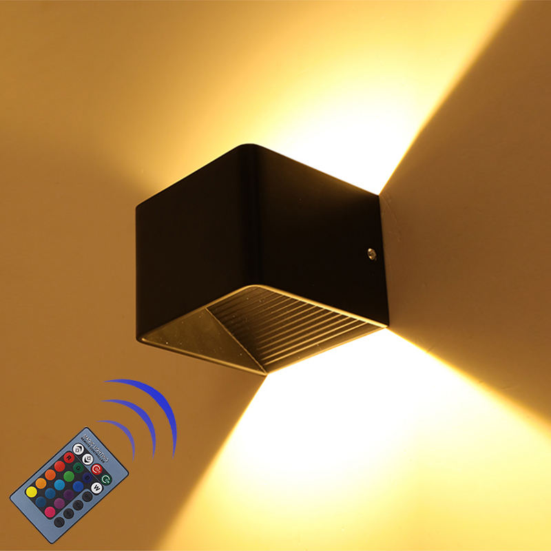Lampada da parete per interni decorazione della villa parete che cambia colore luce notturna a LED da parete facile da installare