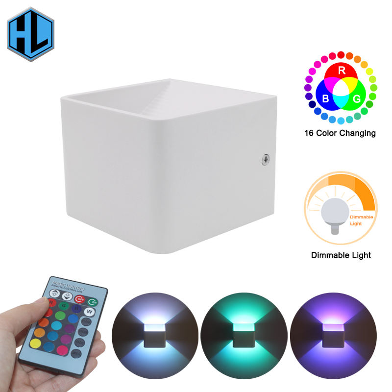 Lampada da parete per interni decorazione della villa parete che cambia colore luce notturna a LED da parete facile da installare