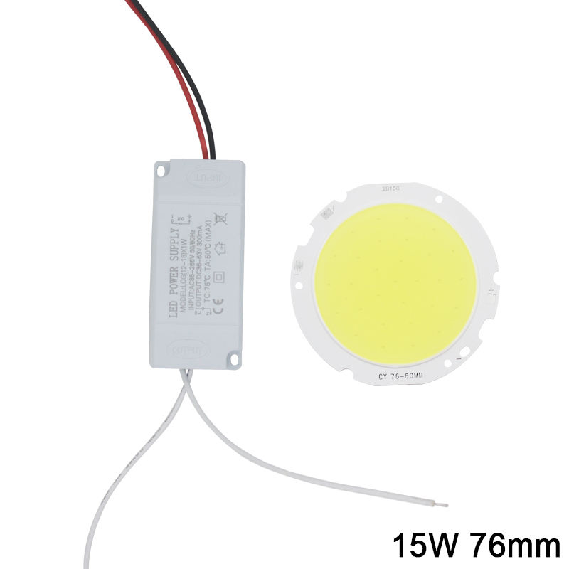1 set 3W 5W 7W 10W 12W 15W 20W 25W 30W pannello chip led COB per lampada faretto a led + driver di alimentazione LED con guscio in plastica