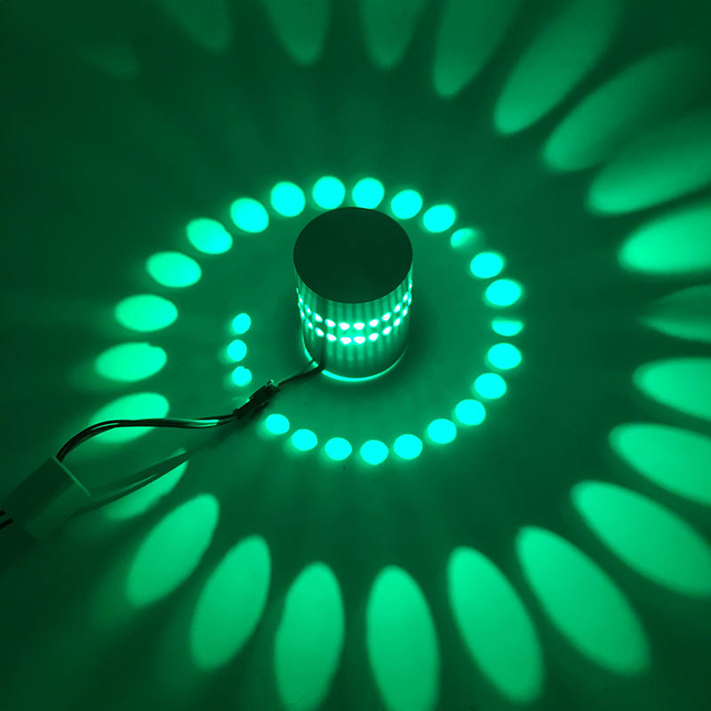 Lampada da parete con effetto luce da parete a LED con foro a spirale RGB con telecomando Lampada a bacchetta colorata per la decorazione della casa KTV della hall del bar per feste