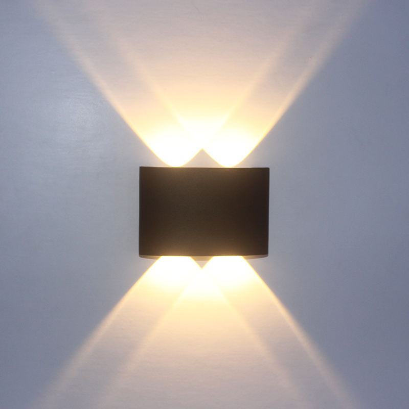 Lampada da parete a led ovale nera 4W Illuminazione esterna impermeabile per portico da giardino