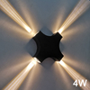 4W Luce notturna da comodino a traversa Decorazione industriale RGB applique da parete a led da giardino IP65 up down luci