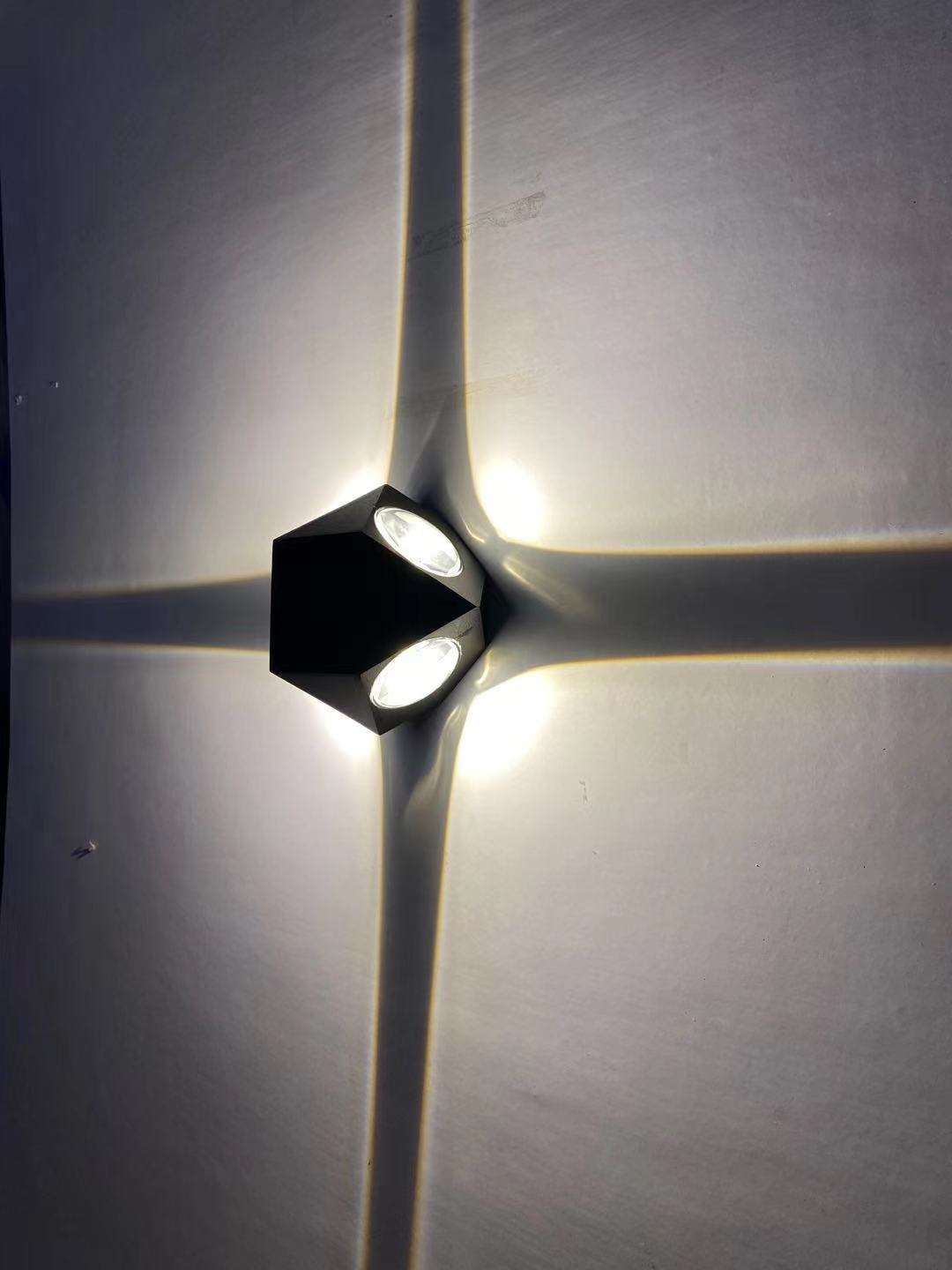 Lampada da parete impermeabile Guscio nero a forma di diamante 12W