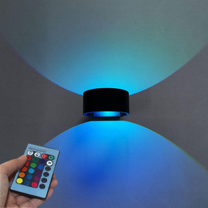 5W AC85-265V Circle applique da parete RGB con controller per illuminare la decorazione di interni