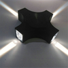 La più recente lampada da parete a led a stella incrociata nera da 12W impermeabile per giardino esterno
