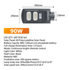 50-300W lampione solare lampada solare per interni lampade a energia solare lampada a energia solare lamparas solare integrato tutto in un lampione solare