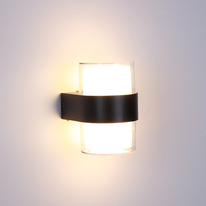 New Round 6W Lampada da parete a led impermeabile in acrilico da giardino Decorazione per esterni Porta d'ingresso Illuminazione Sconce