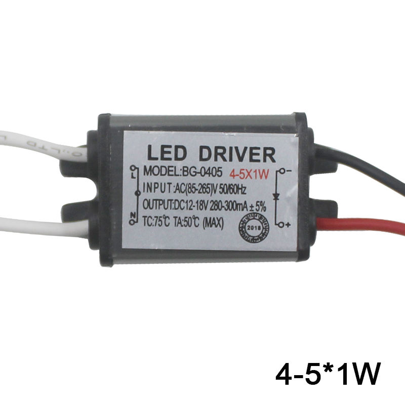 1-12W IP65 Impermeabile LED Light Driver AC85-265V DC3-43V Trasformatore LED Adattatore di alimentazione per lampada a LED per esterni / Chip