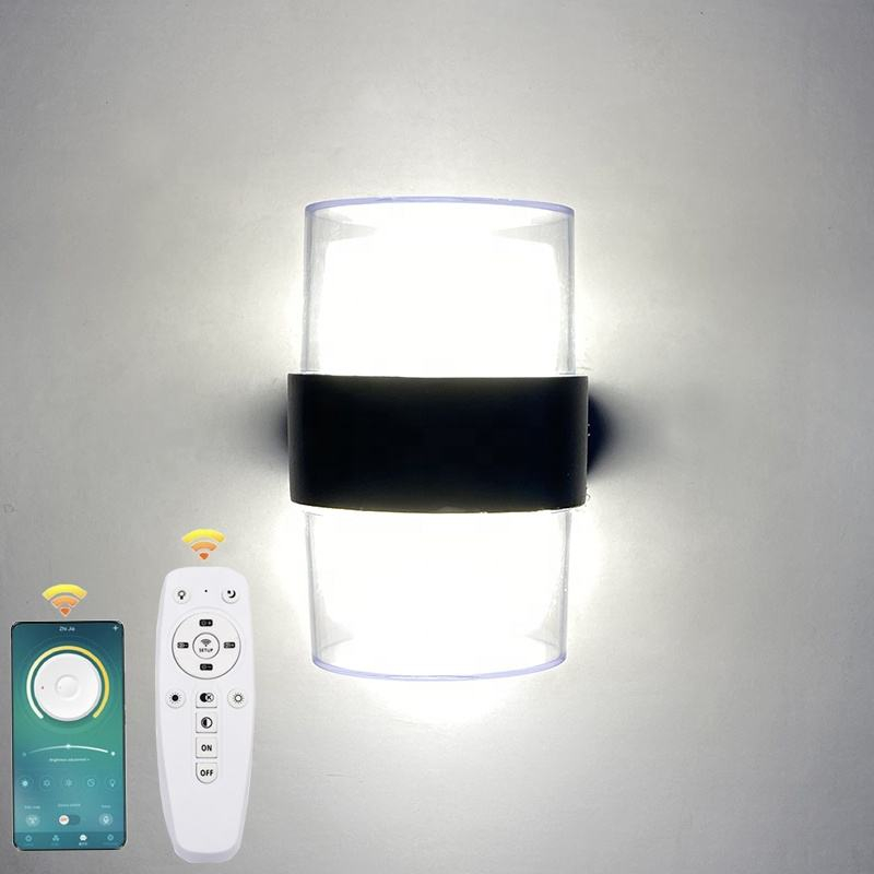 LED Innovativo telecomando intelligente 2.4G Tre temperature di colore 3 modalità Colori Lampada da parete IP65 impermeabile su e giù