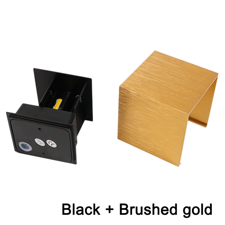 IP65 impermeabile 6W lampada da parete a led per esterni per interni lampada da parete moderna in alluminio orientabile da superficie a cubo a led per portico da giardino