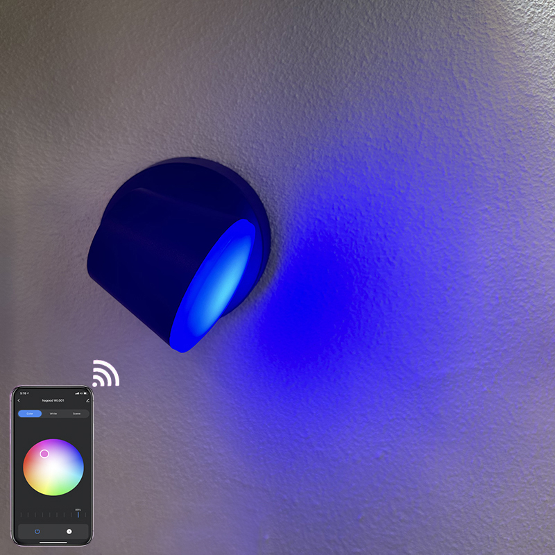 9W luci a led di controllo app luci a led controllate da app luce a led controllo app LED Lampada da parete a forma di tazza da tè Lampada da parete intelligente Lampada da parete di controllo APP