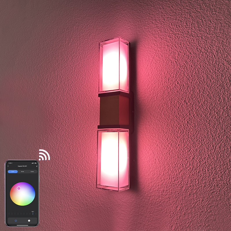 Lampada da parete di controllo APP Tuya da 9W lampada da parete a led per controllo app app luce di controllo app Lampada da parete cintura dorata Lampada da parete intelligente illuminazione esterna