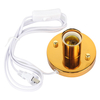 Base per lampada da tavolo in metallo lucido Supporto per base in ceramica Cavo da 6 piedi Interruttore on/off Spina E26/e27 Base a vite Ideale per lampada CFL