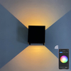 Camera da letto moderna per interni all'aperto Lettura su e giù Angolo regolabile Regolatore di luci a led App Lampada da parete Luci controllate da app