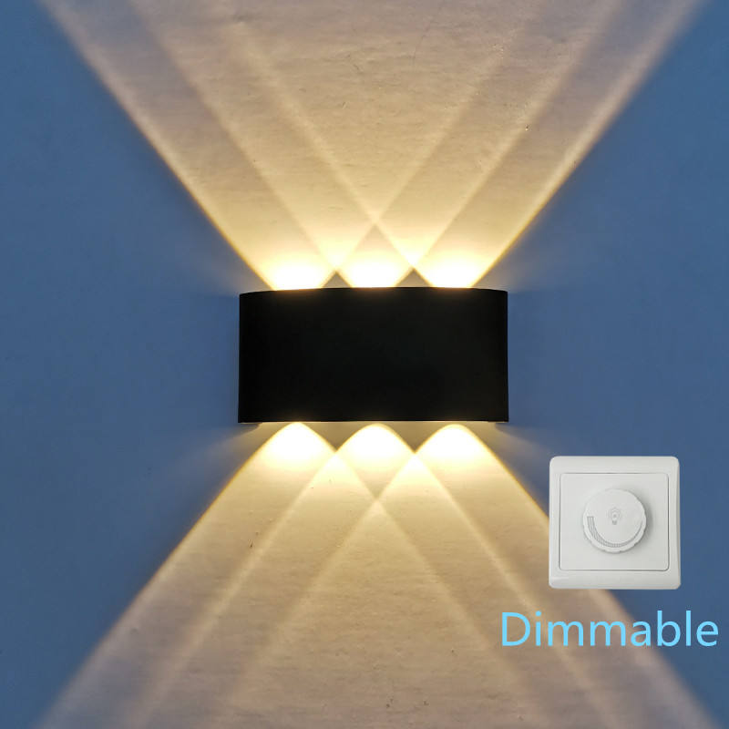 Applique a Led per Interni Decorazione in Alluminio Illuminazione per Interni Su e Giù Applique da Parete Impermeabile Lampada da Parete per Esterni da Giardino