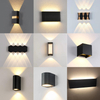 Lampada da parete a led per esterni IP65 impermeabile AC85-265V Lampada da parete lunga per giardino Portico Luce Camera da letto Comodino Illuminazione interna moderna