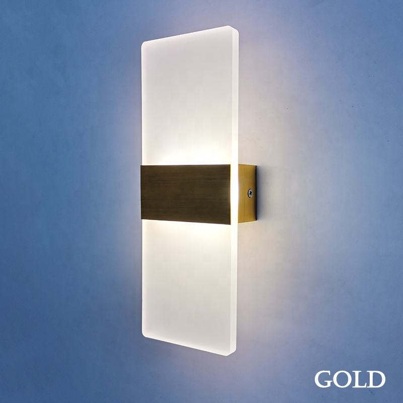 Applique da parete a LED AC90-265V Luci in alluminio Lampada da parete per soggiorno Illuminazione ristorante hotel camera da letto