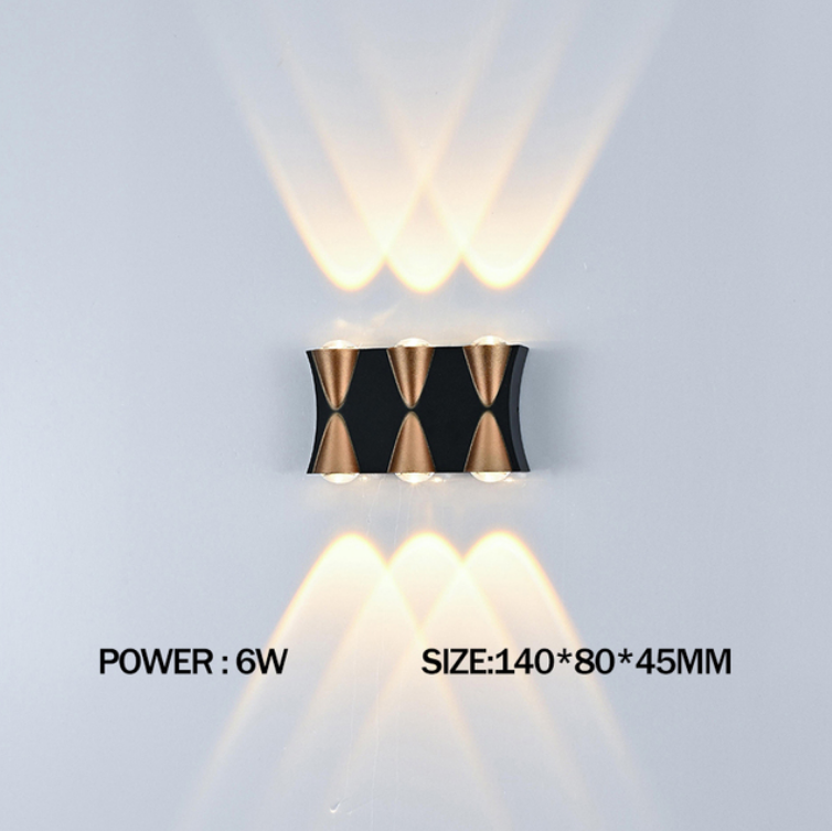 Lampada da parete per balcone da giardino impermeabile IP65 a LED Lampada da parete per interni ed esterni decorativa