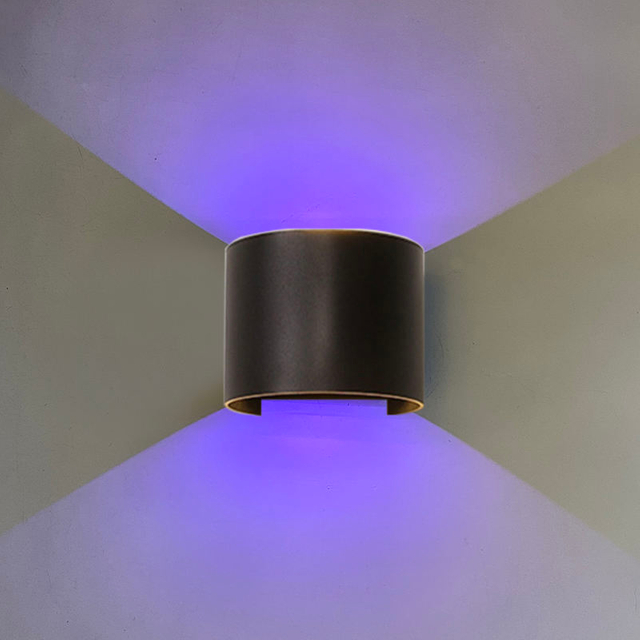 Ultima versione Lampada da parete impermeabile Wifi RGBW Lampada da esterno per esterni che cambia colore grazie alla lampada per app intelligente Supporta Amazon Alexa Google Assist