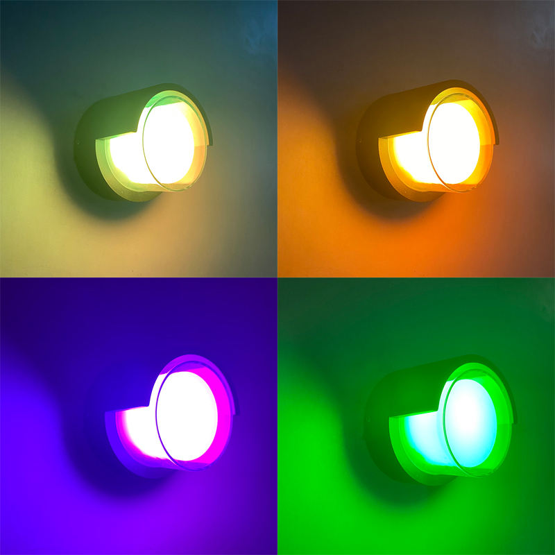 5W Moderna Guscio Trasparente Impermeabile Lampada Da Parete A Led Da Giardino Decorazione Esterna Illuminazione Frontale Riparo Atmosfera Di Colore Brillante