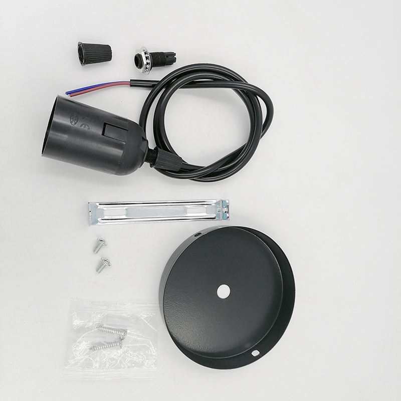 1.8 M / 4 M LED lampadina appesa filo fai da te accessori per apparecchi di illuminazione paralume con piastra a soffitto E27 portalampada filo lampadario