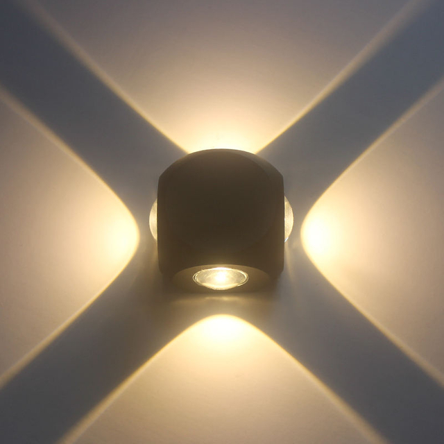 Lampada da parete a led da 4W Lampada da parete per esterni a led per esterni impermeabile per cancelli esterni per cancelli da giardino