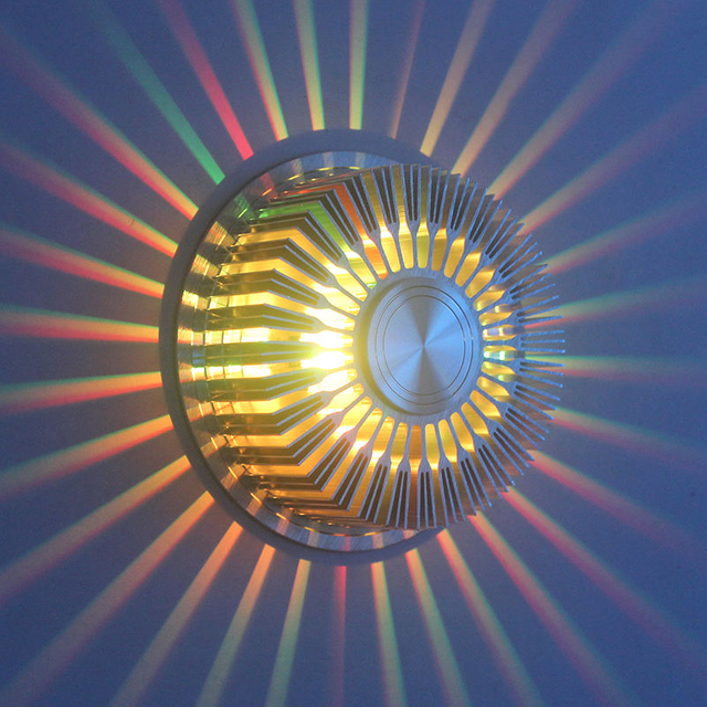 Moderna lampada da parete a led girasole RGB e luce notturna per interni di alta qualità
