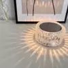 Lampada di cristallo rosa Ricarica USB Regalo di compleanno Luci notturne fantasia Lampada da tavolo dimmerabile Lampada da parete intelligente Induzione del corpo umano