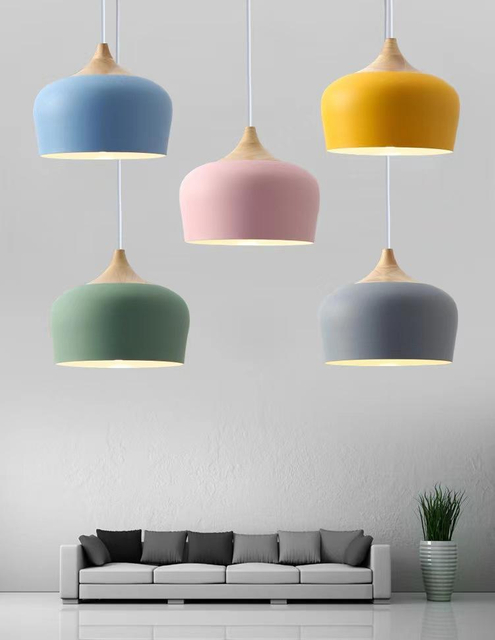 Lampadario per sala da pranzo nordico, plafoniere a soffitto, plafoniere da incasso a led creative, camera da letto, studio, soggiorno, lampada da bar a colori Macaron, lampadario per interni