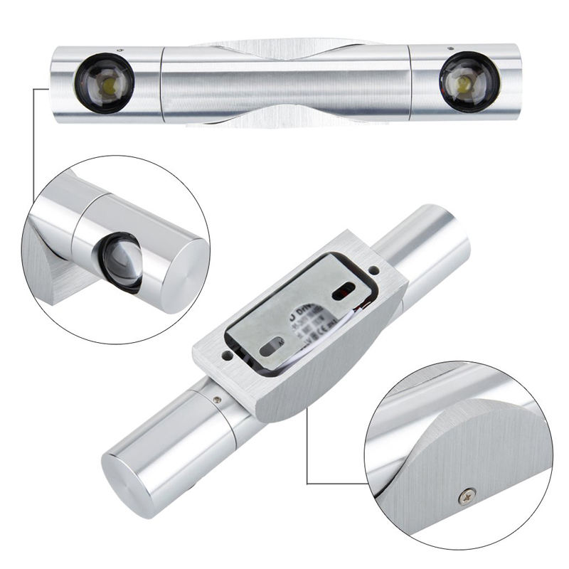 Applique da parete moderna da 6W Rotazione di 360 gradi Apparecchi da parete a LED per lettura lampada da parete / illuminazione a specchio / luce scale ad alta luminosità