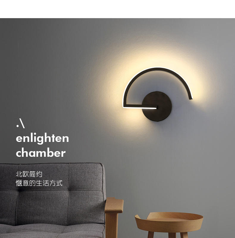 Hot Modern Black Decoration Up Down Outdoor Indoor Luxury Home Room Camera da letto Hotel Lampada da bagno Lampada da lettura Lampada da parete a LED