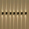 Lampada a Led moderna Lampada da parete a conchiglia nera Lampada da parete impermeabile e luce notturna per esterni Applique da parete su e giù per la casa