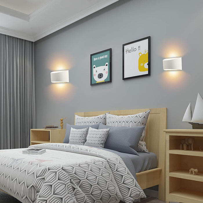 Lampade da parete su e giù da 10W Lampada da parete a LED in alluminio a LED in argento dorato Lampada da parete a LED per camera da letto Soggiorno Corridoio A parte Illuminazione
