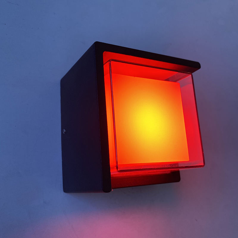 Interni moderni 5W applique da parete a LED acrilico quadrato nero soggiorno corridoio scala decorazione della parete della casa