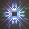 Lampada da parete a LED RGB nordica a farfalla a 4 lati per la decorazione della camera da letto Lampada da parete Soggiorno Sala da pranzo Illuminazione per interni colorata per feste