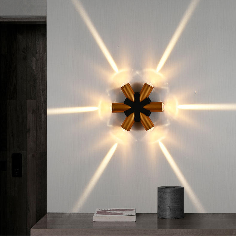 Outdoor Garden Hotel Home Decor Fancy LED Lampada da parete Luce multilaterale Lustro Paesaggio Illuminazione su e giù Corridoio di mobili