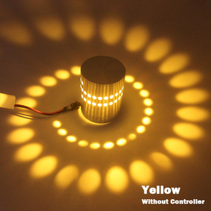 Foro a spirale a parete 3W RGB con controller Lampada da parete a led per interni per lampada da parete decorativa per camera d'albergo